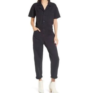 Pistola Black Short Sleeve Jumpsuit